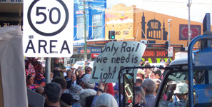 Protest against Rozelle Metro, 2009