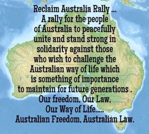Reclaim Australia, map with text